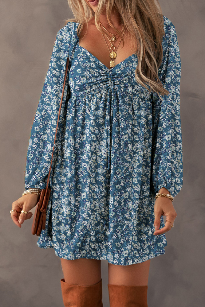 HIDDEN GEMS Floral Babydoll Dress