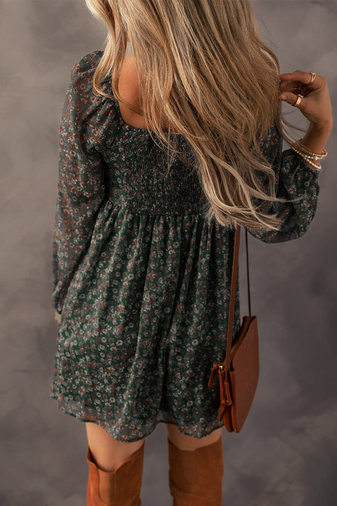 HIDDEN GEMS Floral Babydoll Dress