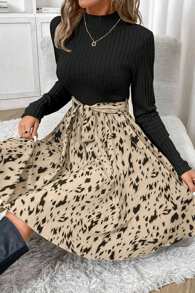 The Shay Long Sleeve Animal Print Dress