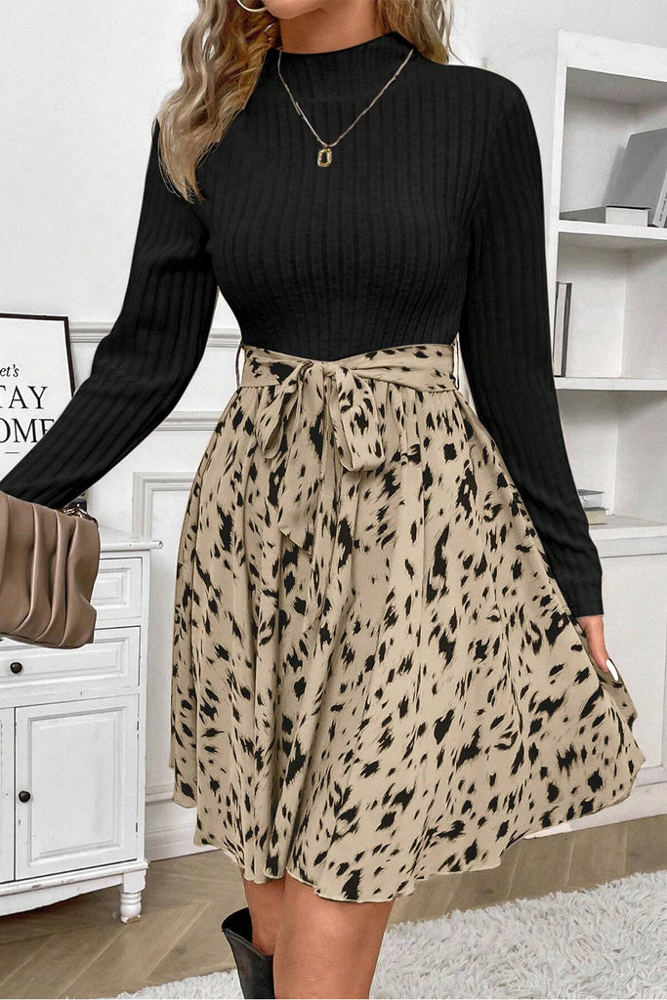 The Shay Long Sleeve Animal Print Dress