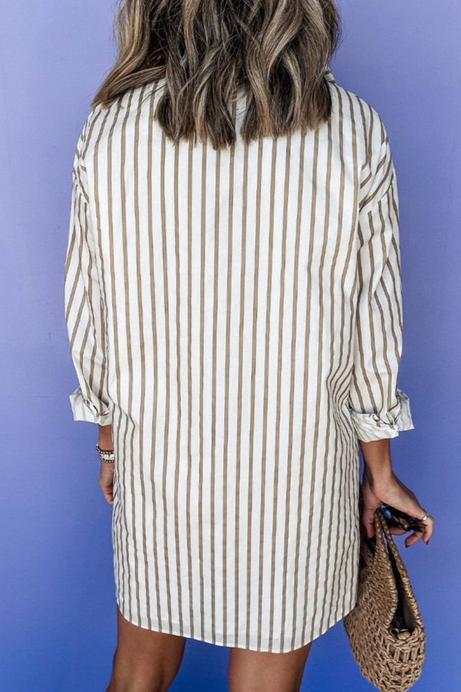 HIDDEN GEMS Essential Stripe Shirt Dress