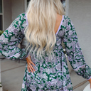  Boho Babe Floral Bubble Sleeve Dress