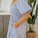  HIDDEN GEMS | Enchantingly Sweet Stripe Babydoll Dress