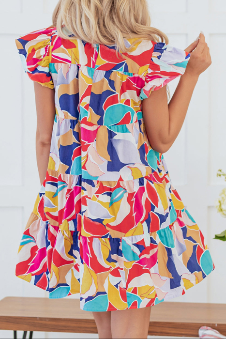 HIDDEN GEMS | Vibrant Spirit Flutter Sleeve Dress