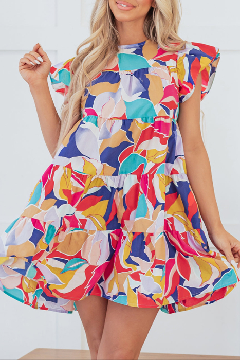 HIDDEN GEMS | Vibrant Spirit Flutter Sleeve Dress