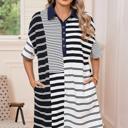  SALE! Stripe Collared T-Shirt Dress