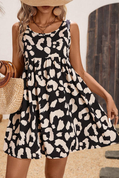 HIDDEN GEMS | Lovely Leopard Babydoll Dress