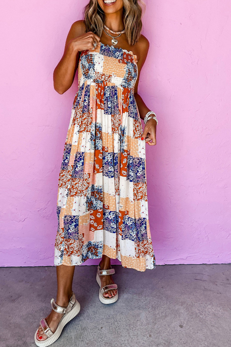 HIDDEN GEMS | Darling Daises Patchwork Maxi Dress