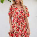  Flirty Floral Smocked Mini Dress