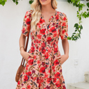  Flirty Floral Smocked Mini Dress