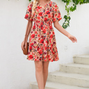  Flirty Floral Smocked Mini Dress