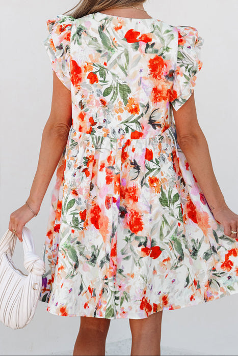 HIDDEN GEMS | Romantic Floral Ruffle Dress