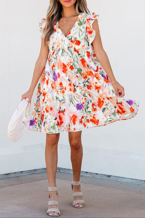 HIDDEN GEMS | Romantic Floral Ruffle Dress