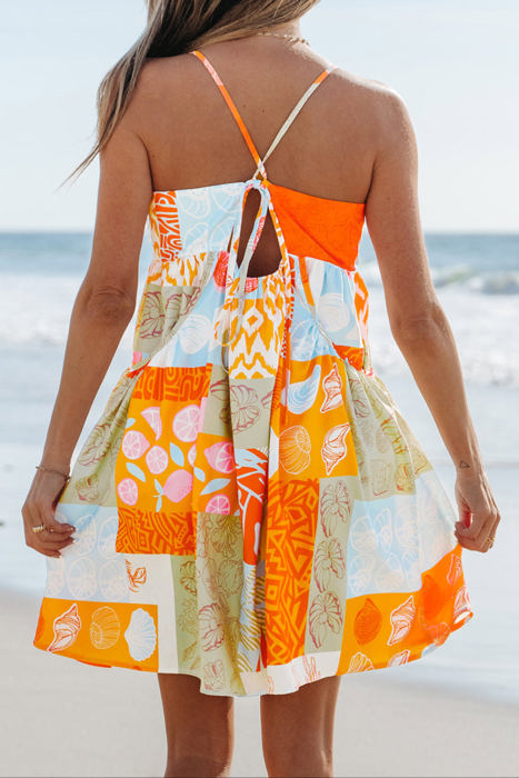 HIDDEN GEMS | Seaside Sweetie Patchwork Mini Dress