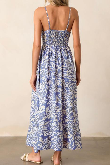 Tropical Getaway Floral Maxi Dress