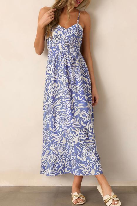 Tropical Getaway Floral Maxi Dress