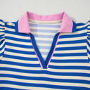  Vacation Vibes Stripe Ruffle Mini Dress