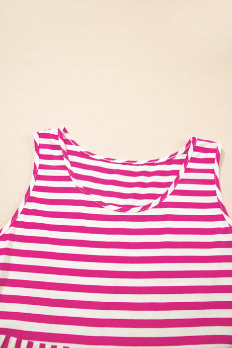 Catalina Tiered Stripe Sleeveless Dress