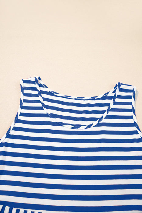 Catalina Tiered Stripe Sleeveless Dress