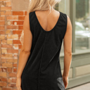  HIDDEN GEMS | Solid Corduroy Sleeveless Mini Dress
