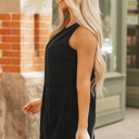  HIDDEN GEMS | Solid Corduroy Sleeveless Mini Dress