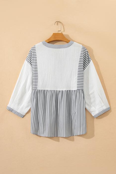 Sail Away Stripe Gauze Blouse