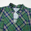  HIDDEN GEMS | Plaid Frilled Collar Long Sleeve Mini Dress