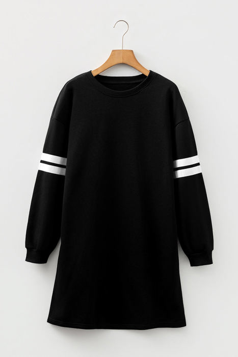 HIDDEN GEMS | Varsity Stripe Sweatshirt Dress