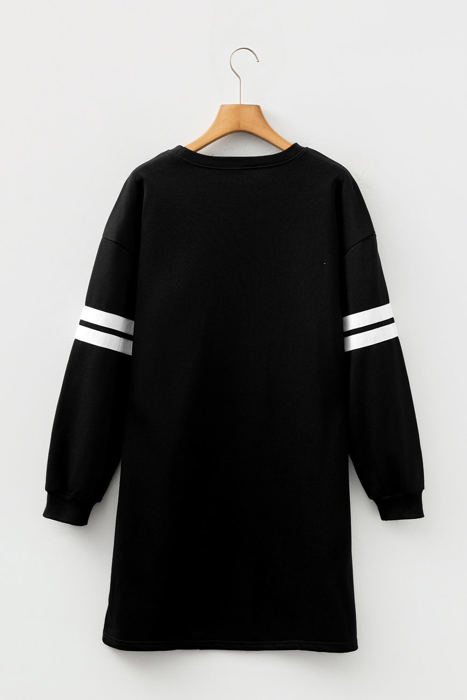 HIDDEN GEMS | Varsity Stripe Sweatshirt Dress