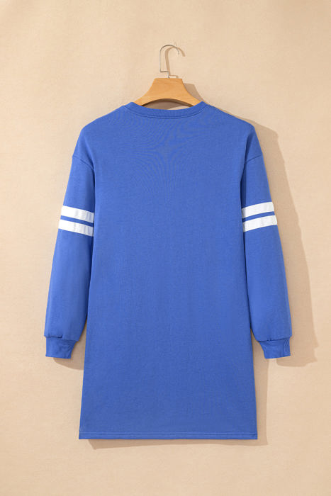 HIDDEN GEMS | Varsity Stripe Sweatshirt Dress
