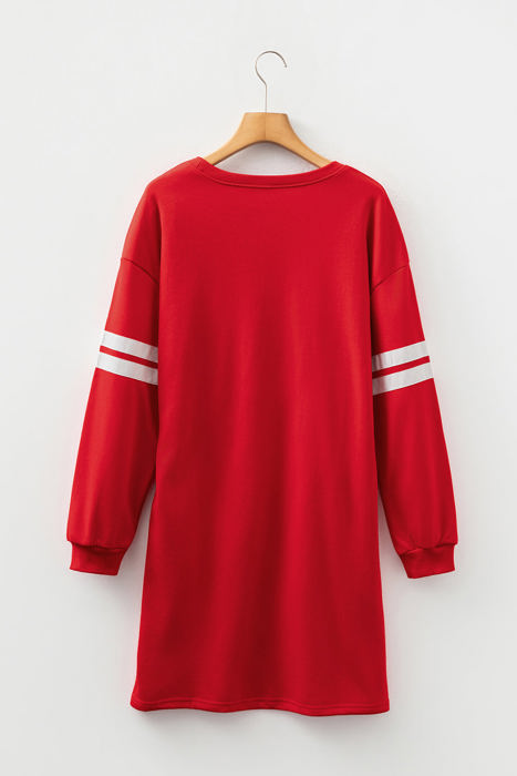HIDDEN GEMS | Varsity Stripe Sweatshirt Dress