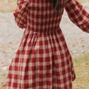  Picture Perfect Plaid Smocked Dress