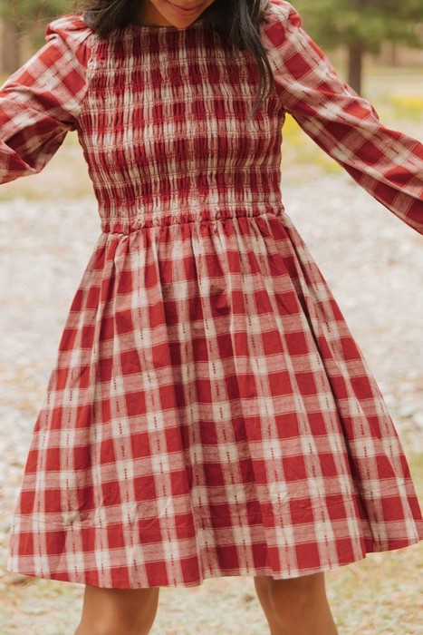 Picture Perfect Plaid Smocked Dress