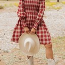  Picture Perfect Plaid Smocked Dress