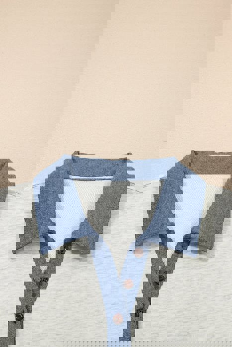 Demi Denim Color Block Shirt Dress