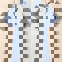  Demi Denim Color Block Shirt Dress