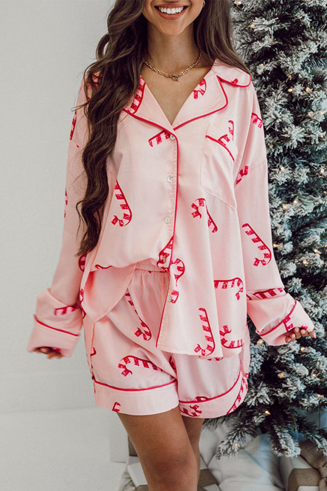 HIDDEN GEMS Jolly Soft Satin PJ Set