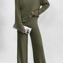  SALE! Ribbed Turtle Neck Top and Bottom Set