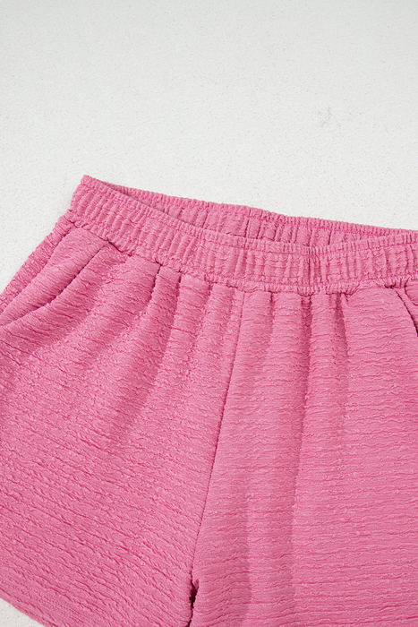 HIDDEN GEMS | Textured T-Shirt and Shorts Set