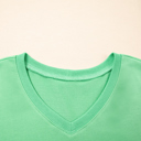  HIDDEN GEMS | Patchwork V-Neck Tee and Shorts Set