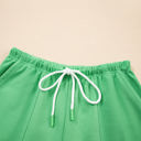  HIDDEN GEMS | Patchwork V-Neck Tee and Shorts Set