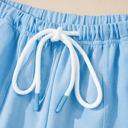  HIDDEN GEMS | Patchwork V-Neck Tee and Shorts Set