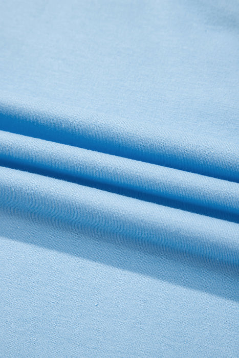 HIDDEN GEMS | Patchwork V-Neck Tee and Shorts Set