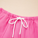  HIDDEN GEMS | Patchwork V-Neck Tee and Shorts Set