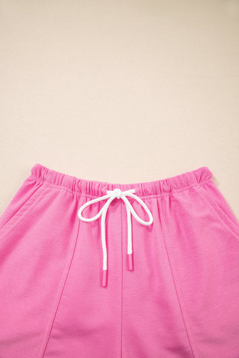 HIDDEN GEMS | Patchwork V-Neck Tee and Shorts Set