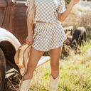  HIDDEN GEMS | Checker T-Shirt and Skort Set