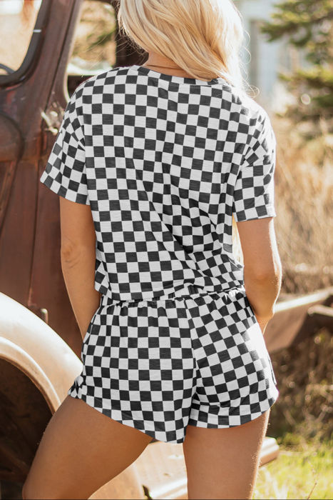 HIDDEN GEMS | Checker T-Shirt and Skort Set