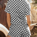  HIDDEN GEMS | Checker T-Shirt and Skort Set