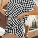  HIDDEN GEMS | Checker T-Shirt and Skort Set