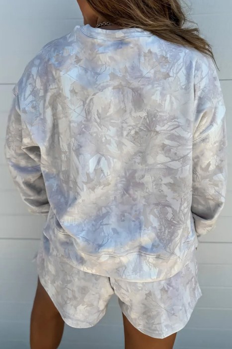 HIDDEN GEMS | Camo Pullover Top and Short Set